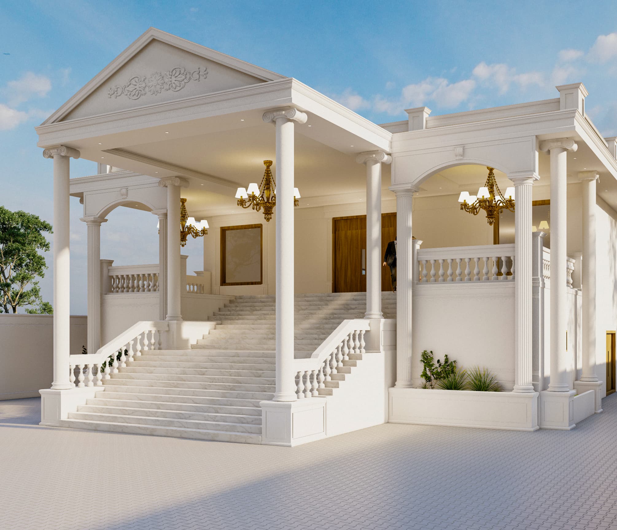 White Citadel convention hall render